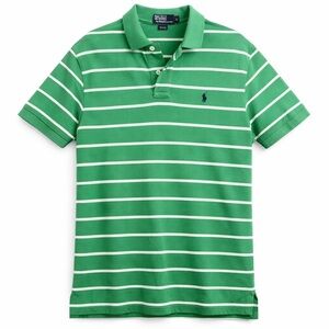 Polo by Ralph Lauren Green Striped Polo Shirt large casual work y2k vtg work